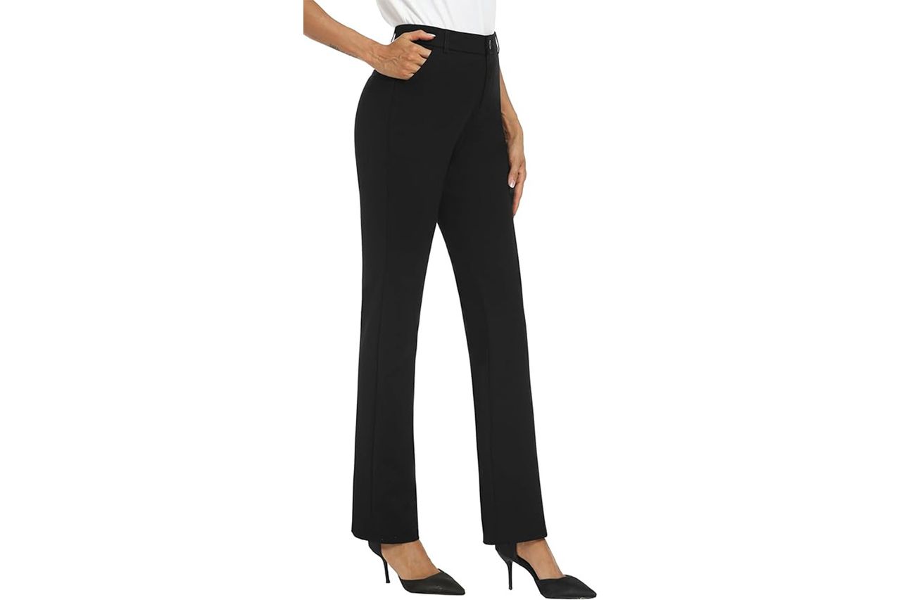 Amazon iChosy Women's Stretchy Straight Leg Dress Work Pants
