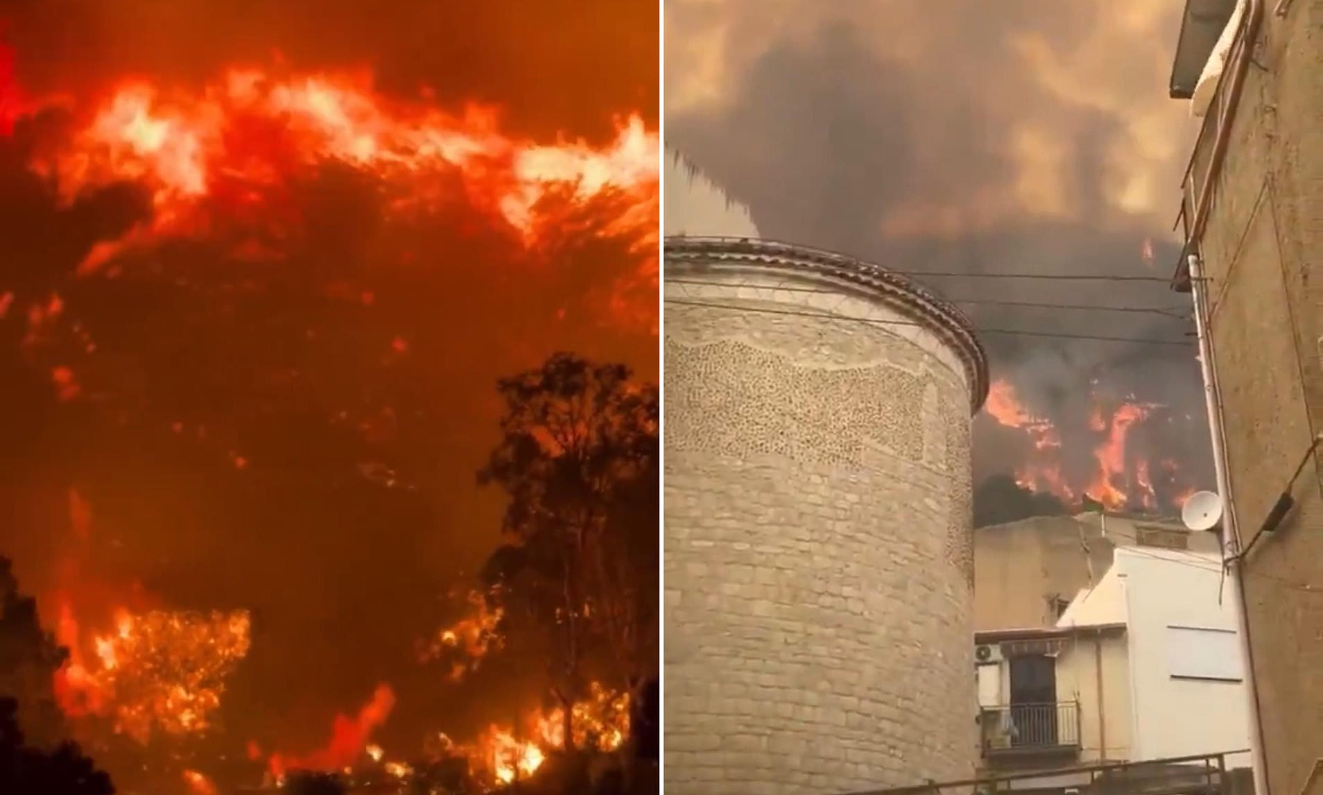 Two French firefighters killed tackling wildfire near Bordeaux airport while inferno hits Sicily