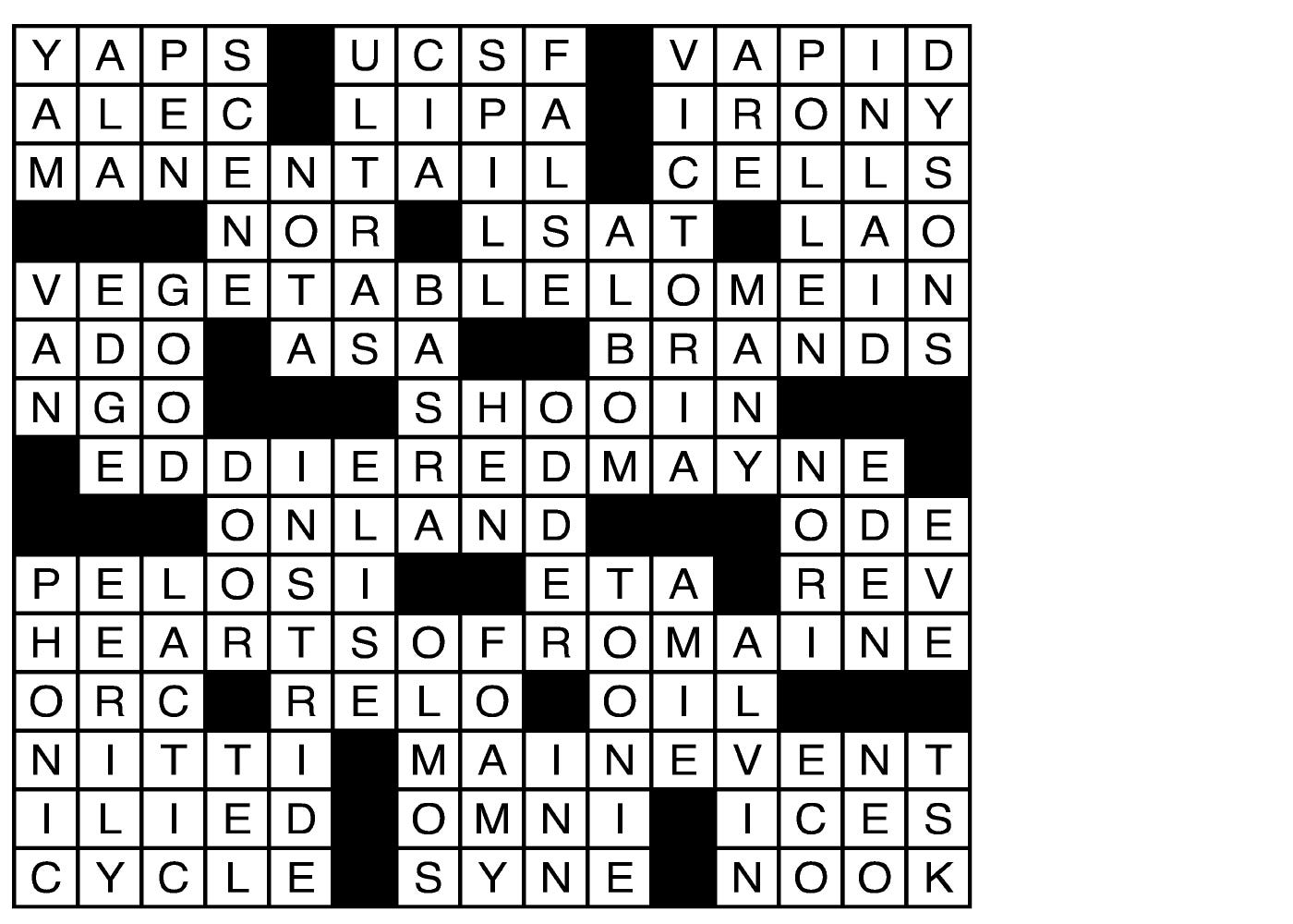 Puzzle solutions for Tuesday, Jul. 21, 2026