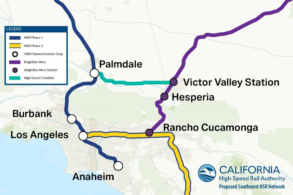 Map shows missing link in California high-speed rail plan