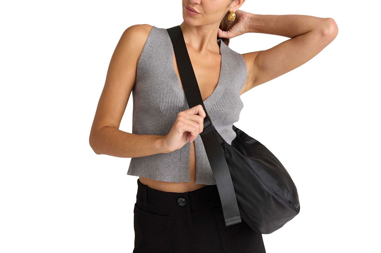 Revive Nylon Crescent Shoulder Bag