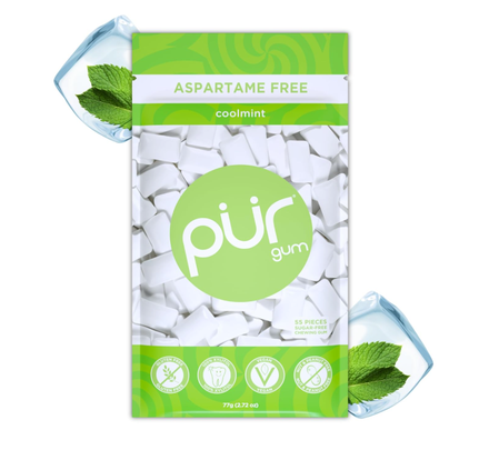 A pack of coolmint-flavored Pur gum
