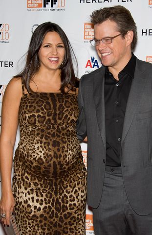 Luciana Damon and actor Matt Damon attend the