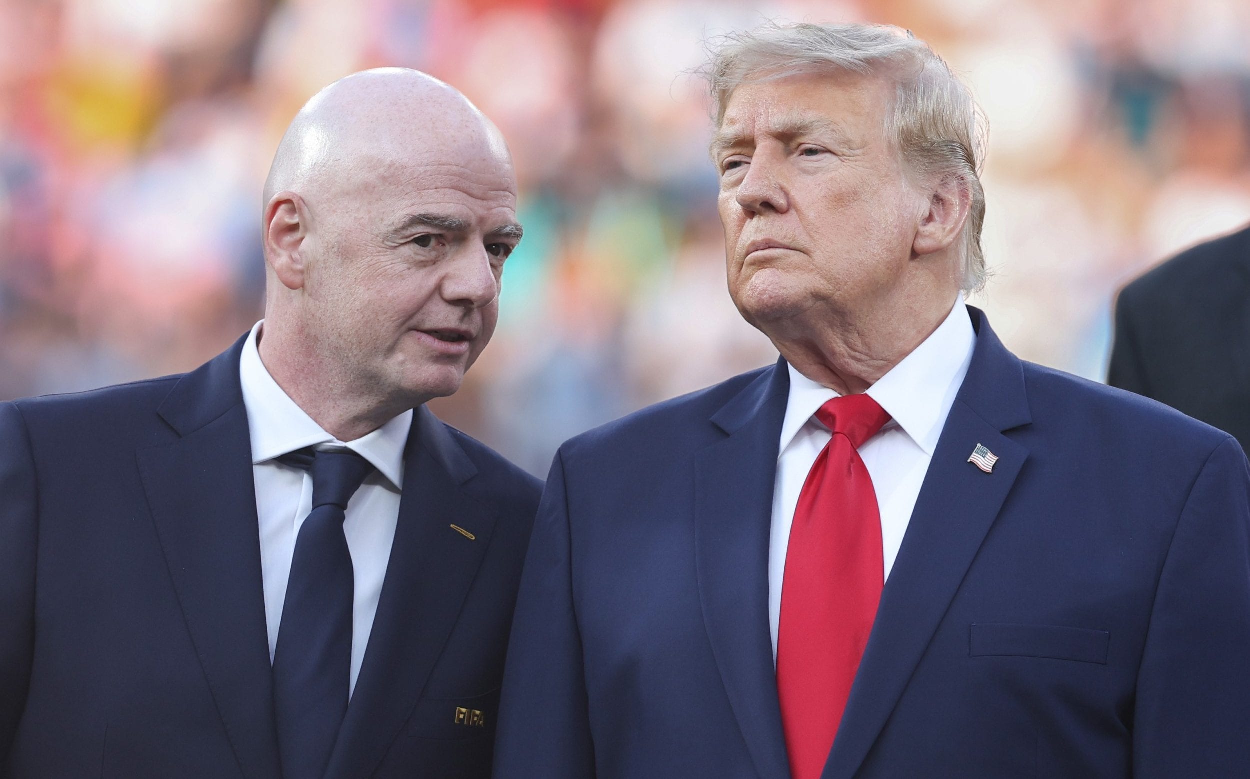 FiFA President Gianni Infantino and Donald Trump, President of the United States of America, during the FIFA World Cup 2026 Final