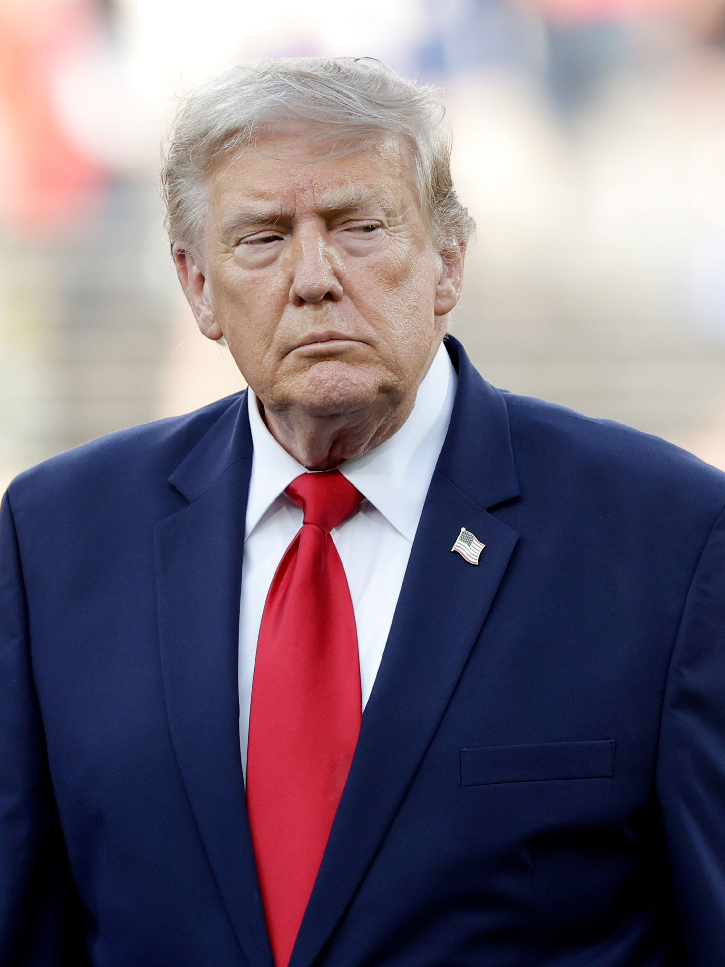 EAST RUTHERFORD, UNITED STATES - JULY 19: President Donald Trump of USA during the World Cup match between Spain v Argentina at the New York New Jersey Stadium on July 19, 2026 in East Rutherford United States (Photo by Eric Verhoeven/Soccrates/Getty Images) (Photo: Soccrates Images via Getty Images)