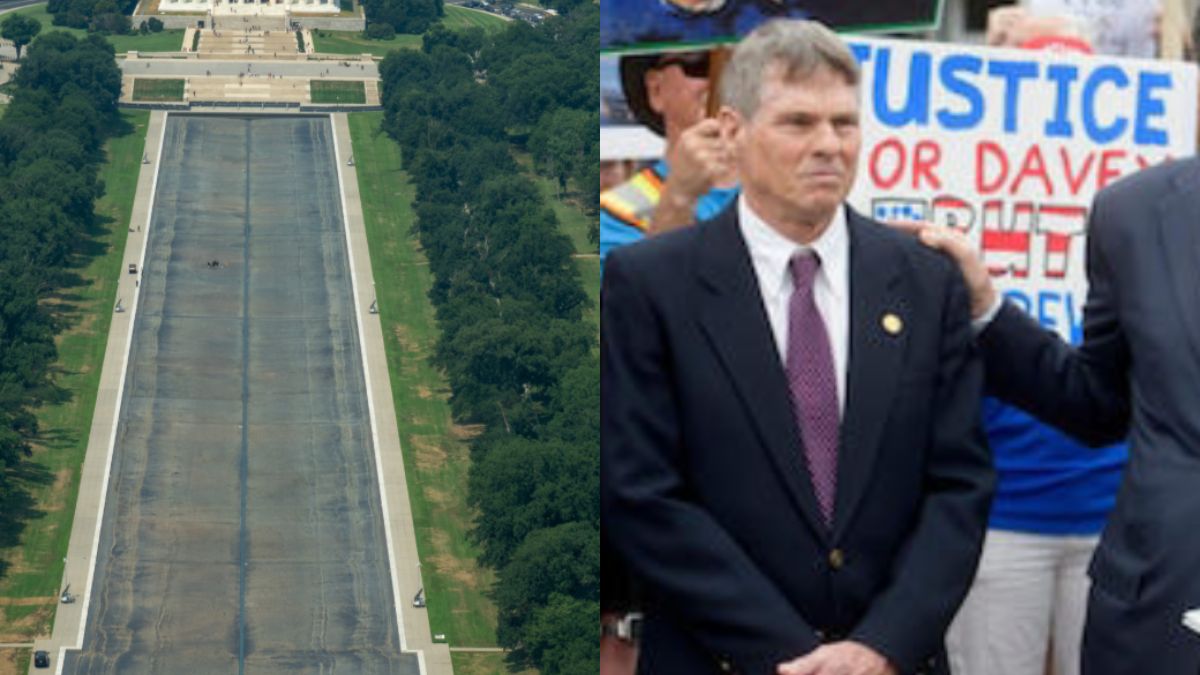‘I didn’t remove, tear, rip or destroy any of it’: Olympian pushes back after arrest at Trump’s Reflecting Pool