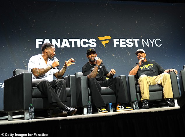 Just two days ago, Clark (left) was on stage in New York for a Fanatics Fest panel