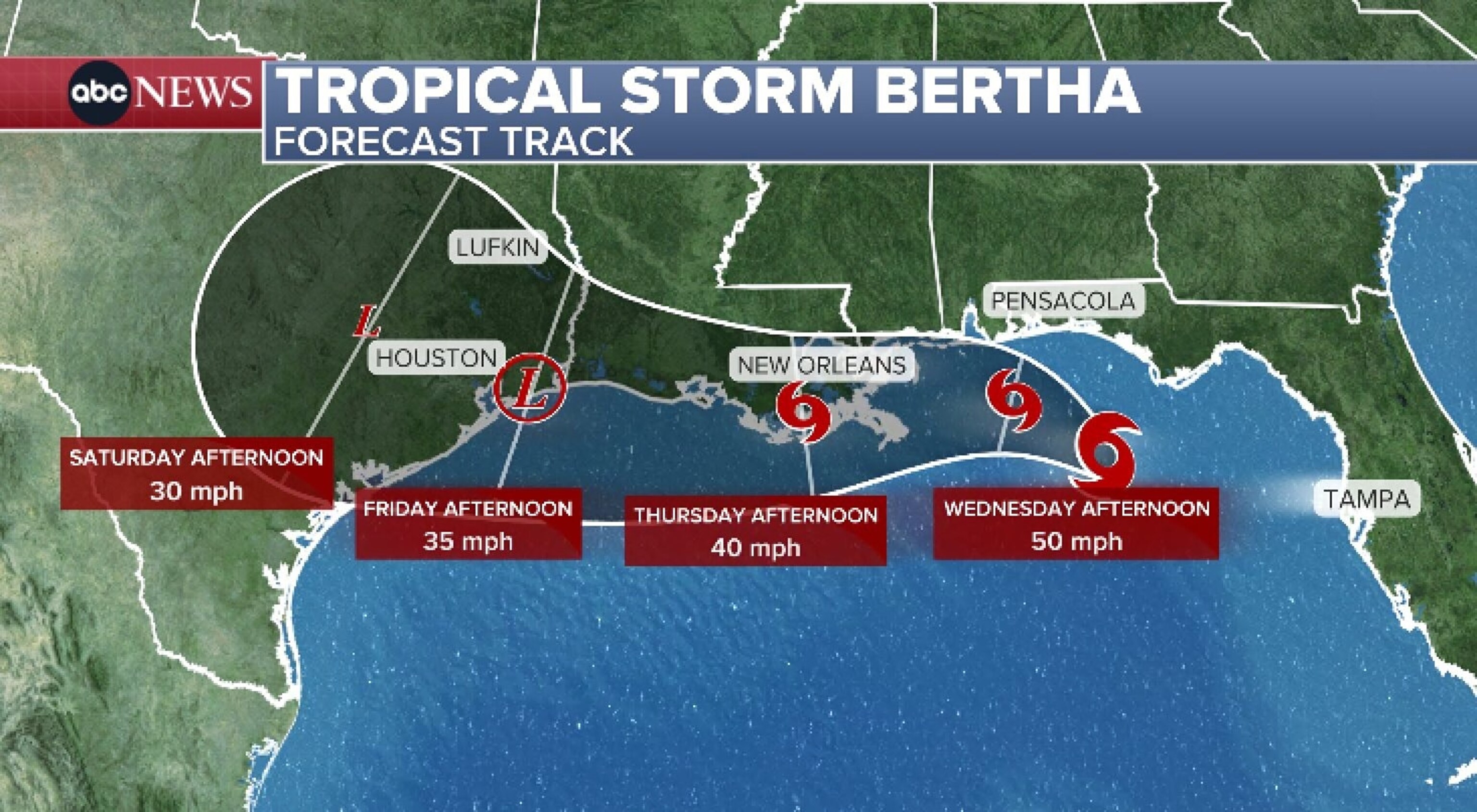 Tropical Storm Bertha churns off Florida coast, prompting storm alerts