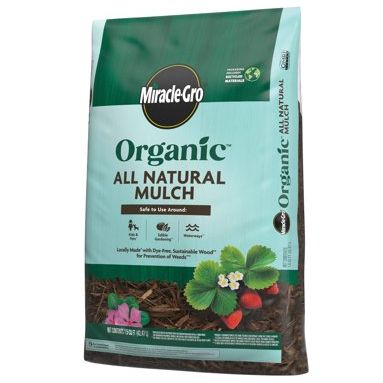 Miracle-Gro Organic All Natural Mulch, Omri Listed, 1.5 Cu. Ft.