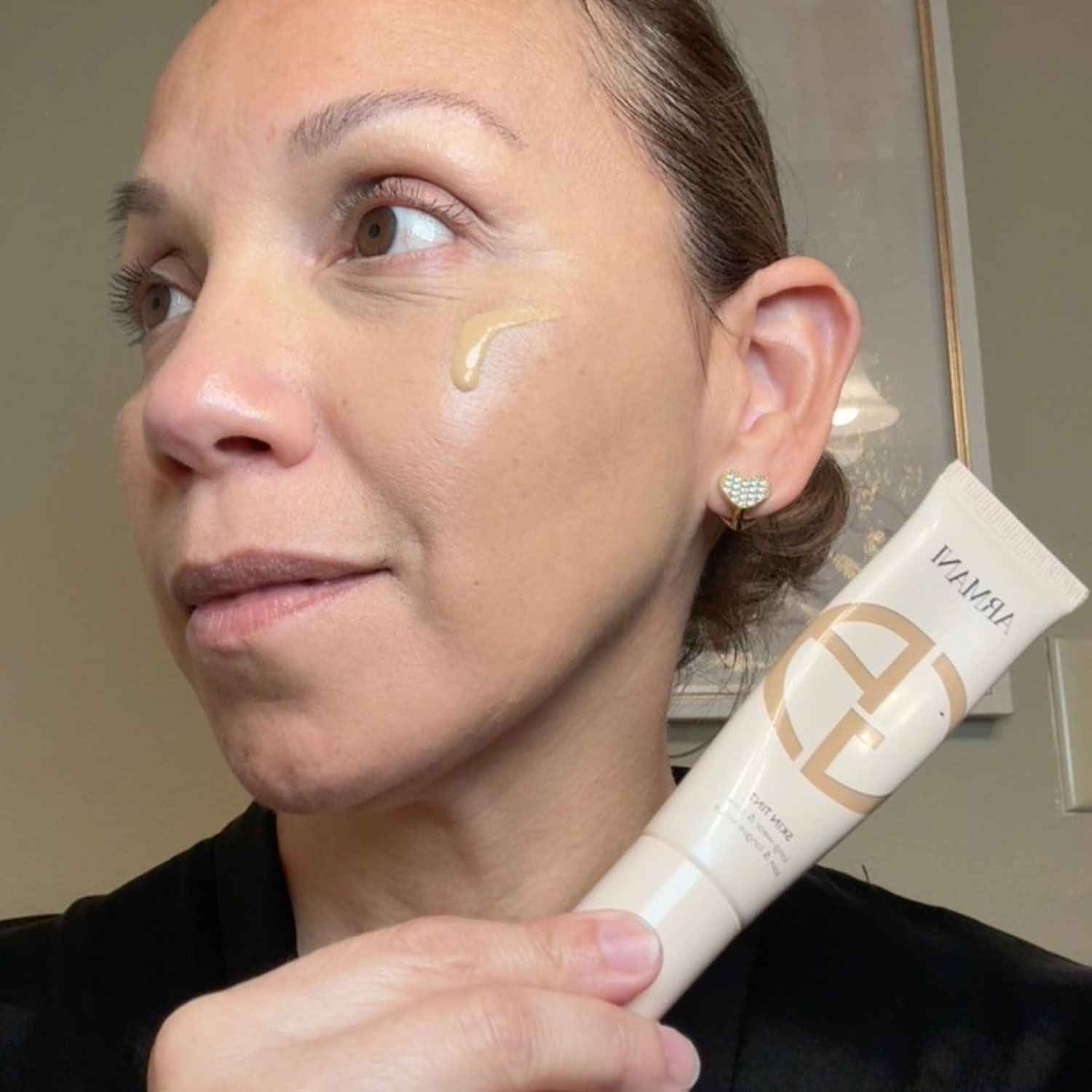 Armani Beauty Golden Hour 24HR Lightweight Skin Tint (Courtesy of Crissy Siragusa)