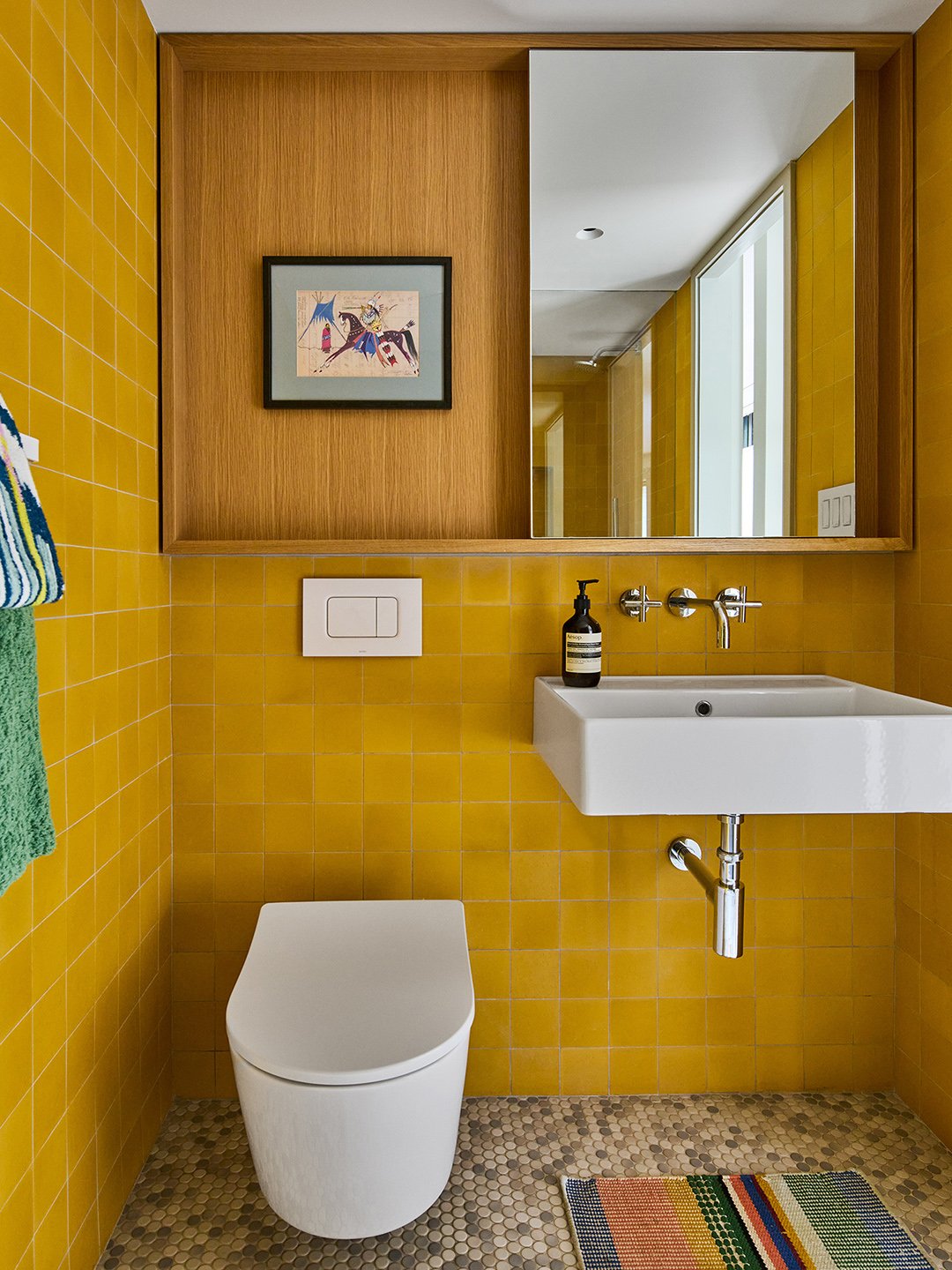 yellow bathroom