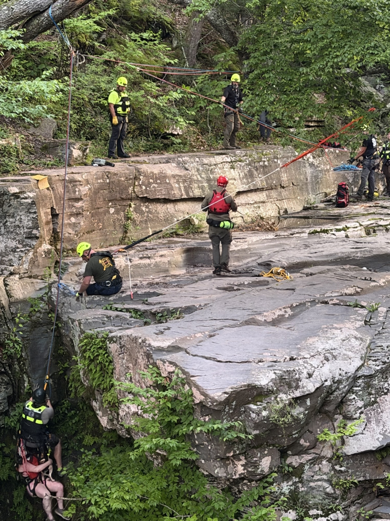 Woman, dog rescued after becoming stranded at Catskills swimming hole