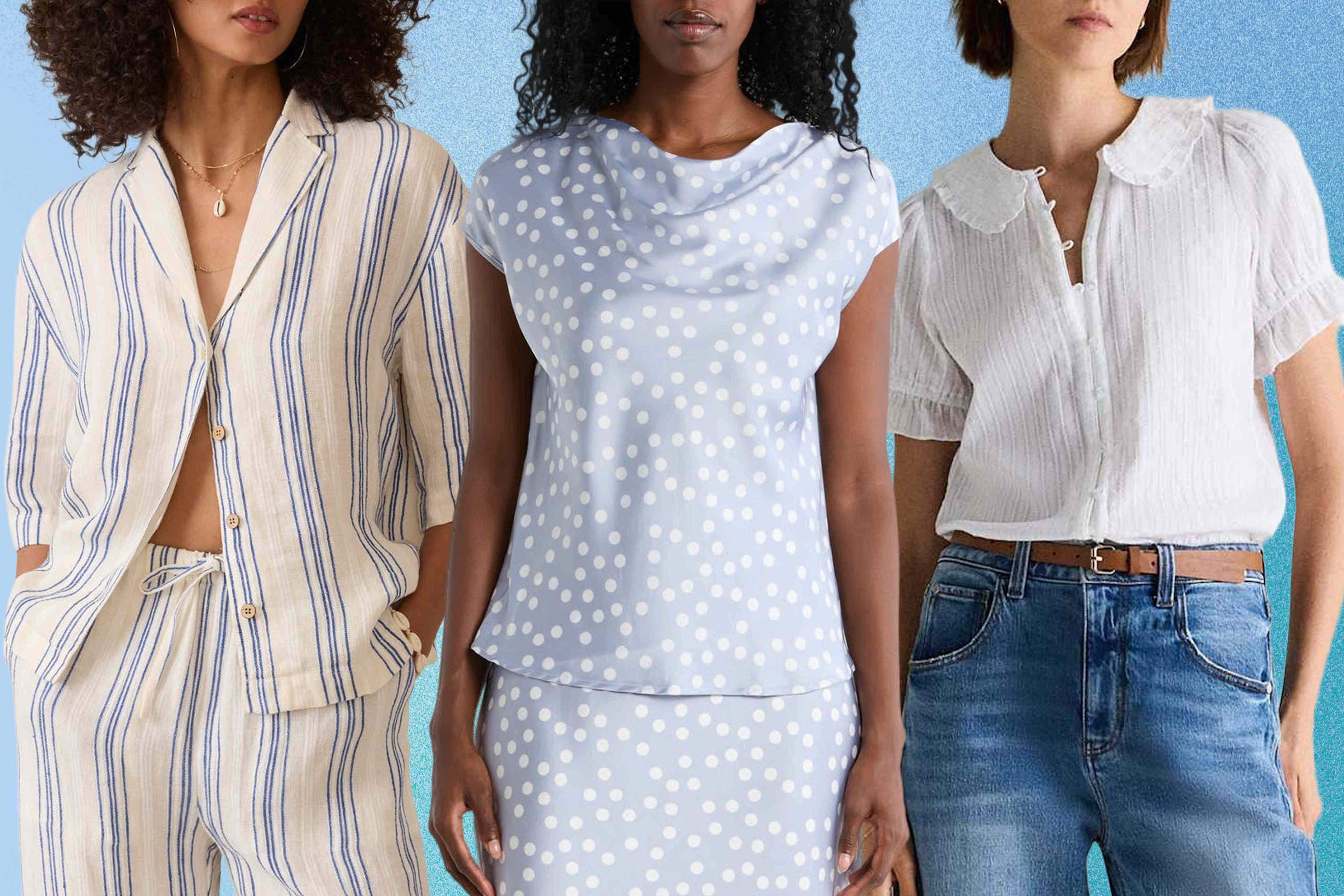 Ditch heavy fabrics for these 12 lightweight, short-sleeve blouses from Amazon, Quince, and more—starting at $10