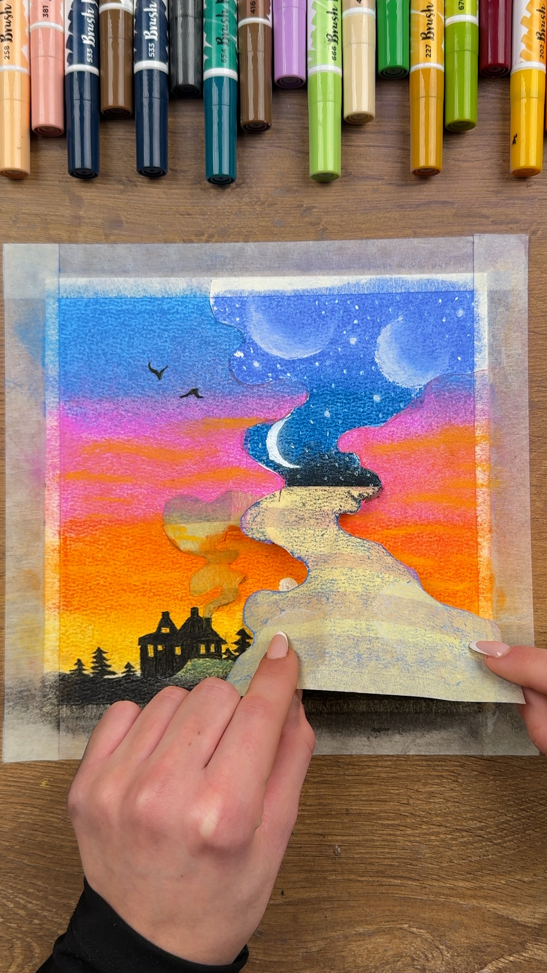 Peel to reveal magical galaxy painting 🎨