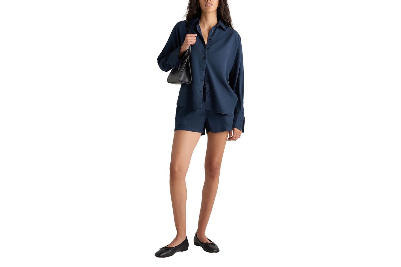 Vintage Wash Tencel Dolman Long Sleeve Shirt