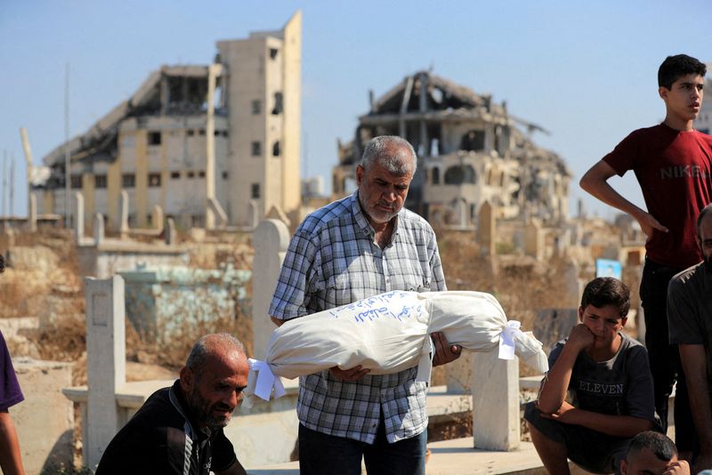 Funeral of six members of the al-Masri family, in Gaza City