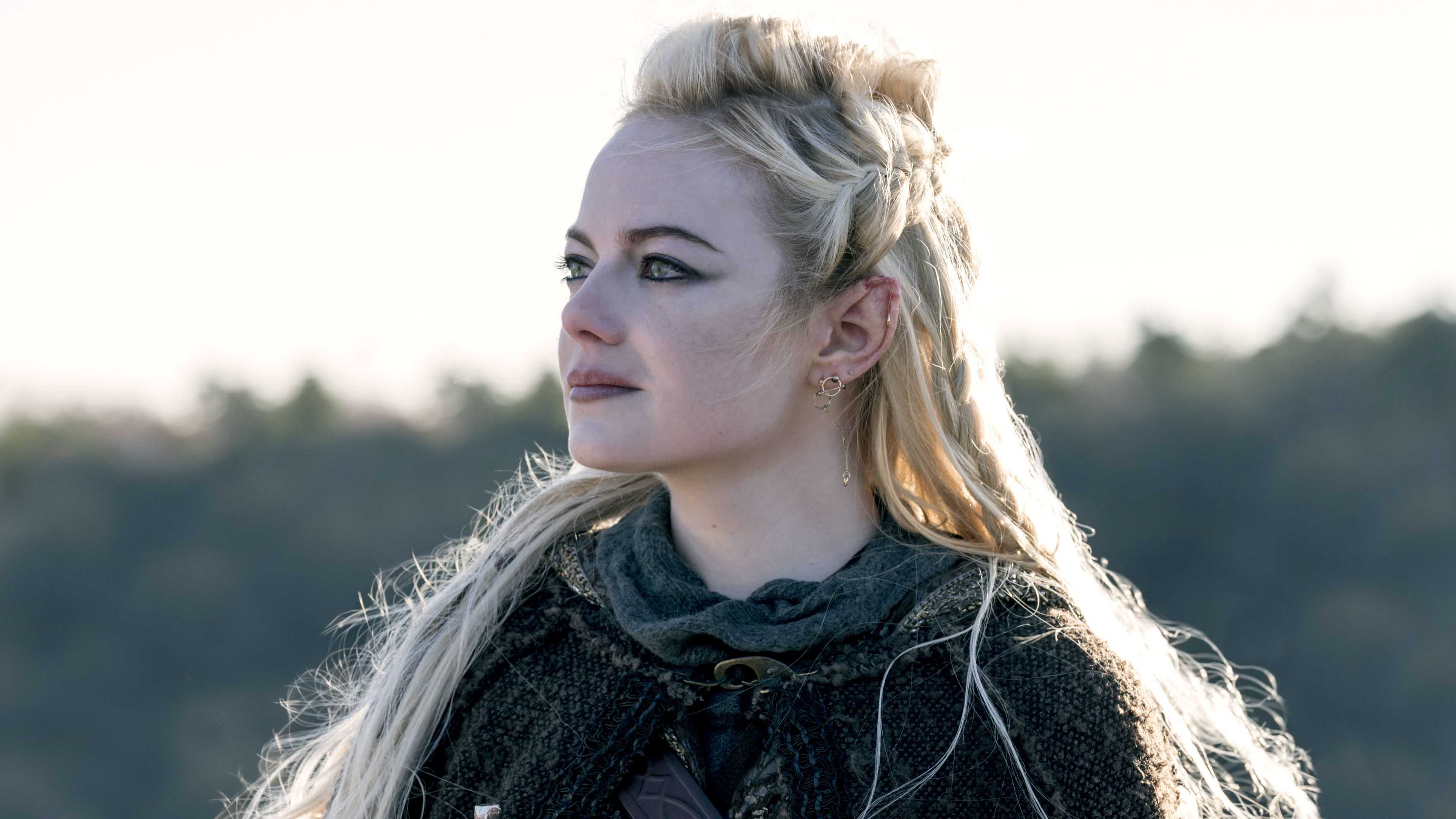 Emma Stone as Annie Landsberg in a viking outfit in Maniac.