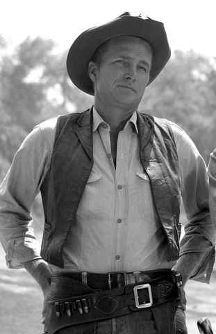 In character photographs of (from left) Eric Fleming as Gil Favor and Clint Eastwood as Rowdy Yates for the CBS Television western Rawhide. Image dated June 22, 1962. Hollywood, CA.