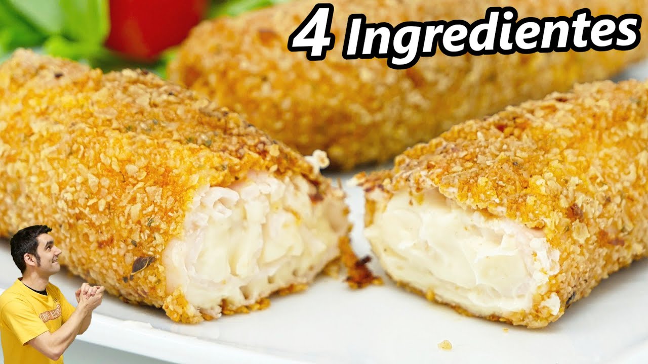 Rollitos de jamón y queso crujientes y muy fáciles