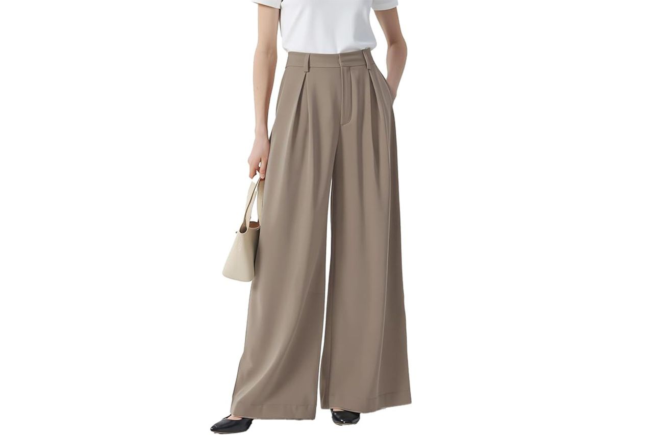 Tronjori High Waist Casual Wide Leg Long Palazzo Pants