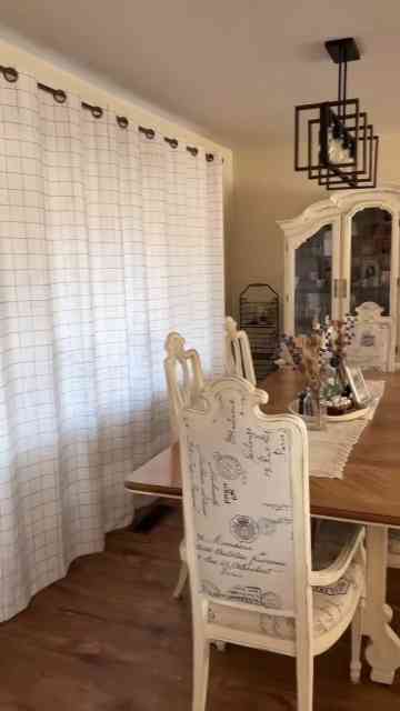 Dining room refresh with custom curtains