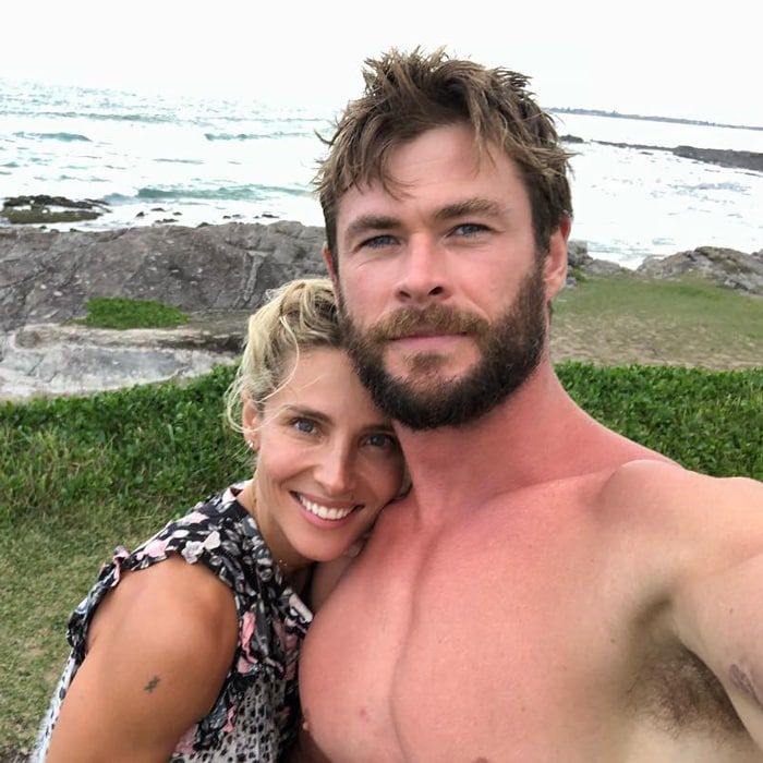 Chris Hemsworth and Elsa Pataky shirtless