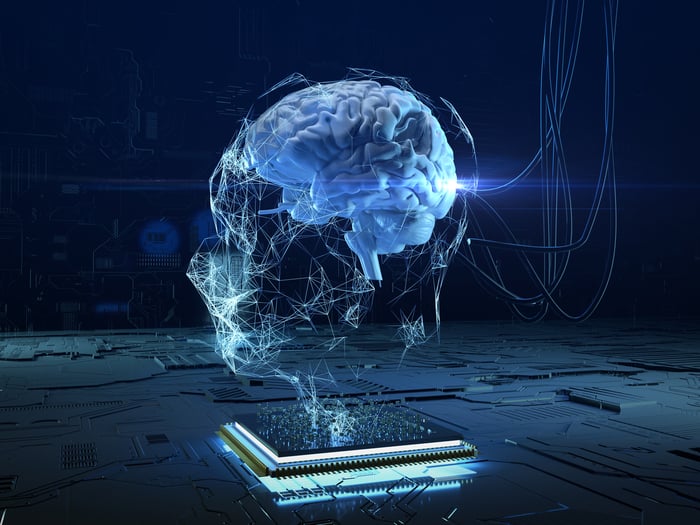 Artificial intelligence brain.