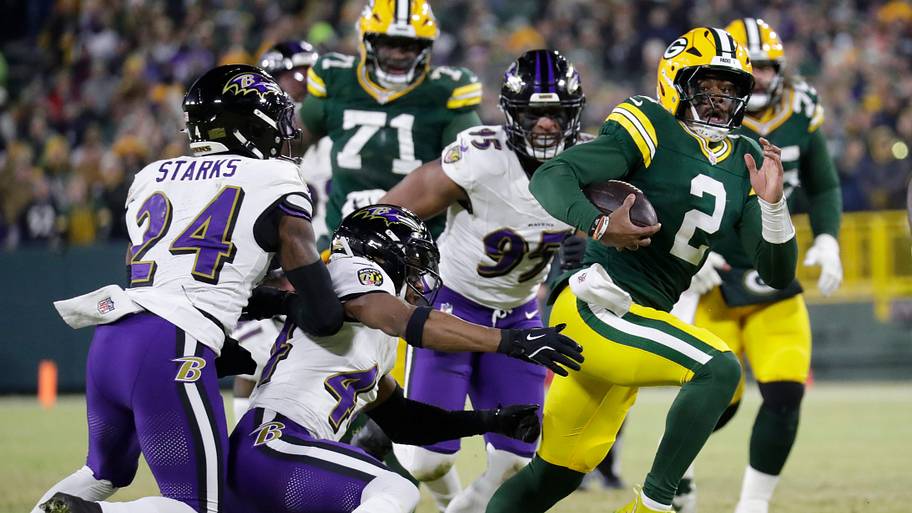 Green Bay Packers quarterback Malik Willis sliced and diced the Ravens through the air and on the ground.