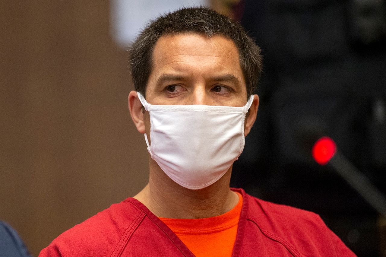 Scott Peterso during a hearing at the San Mateo County Superior Court on Dec. 8, 2021 in Redwood City, California.