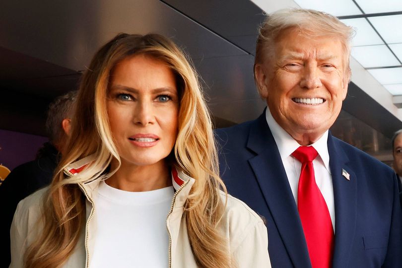 Melania Trump attended the game with her husband, Donald Trump