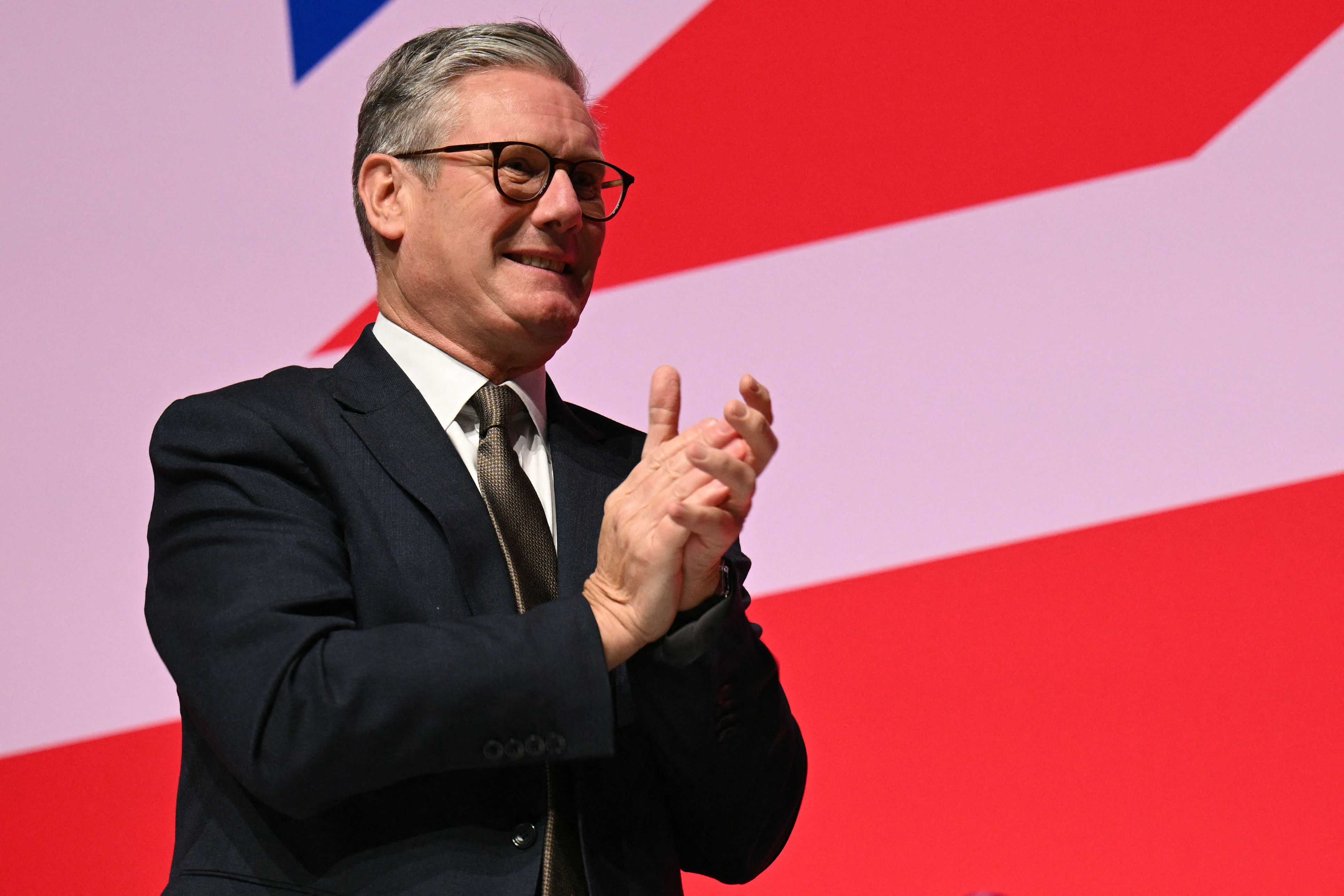 Sir Keir Starmer promised to put ‘shovels in the ground and cranes in the sky’ in his pledge to deliver 1.5 million homes (AFP/Getty)