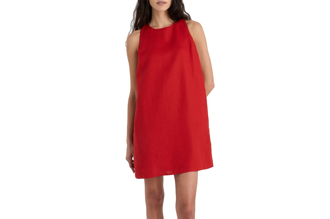 European Linen Tank Mini Dress Chile