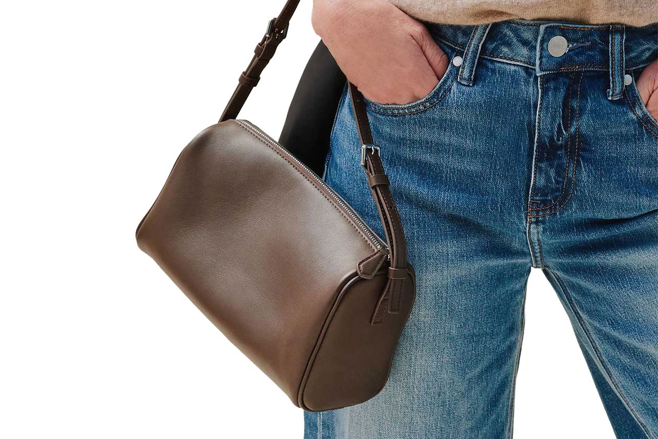 Italian Leather Mini Barrel Shoulder Bag