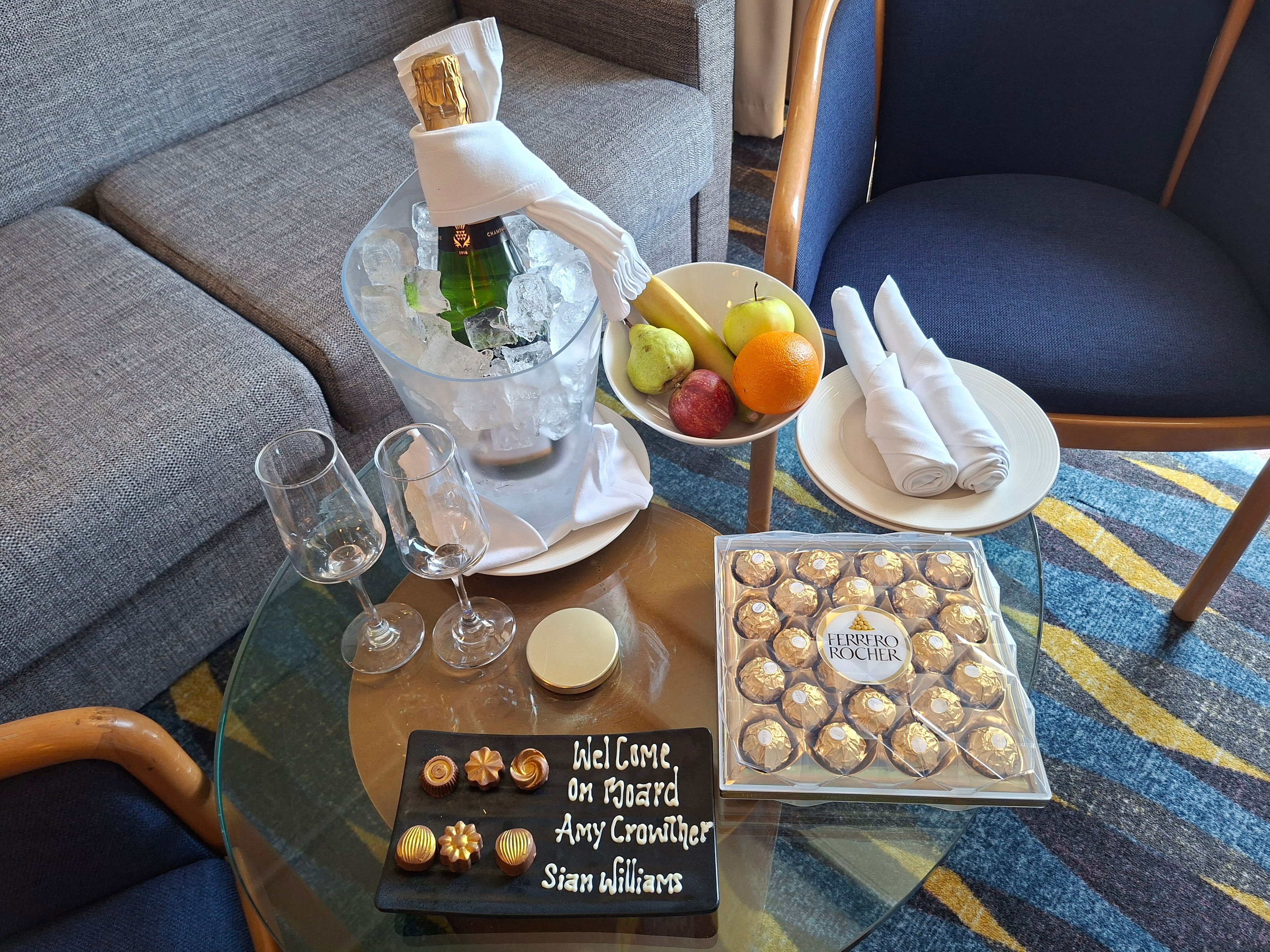 A sparkling welcome to our cabin (Amy Crowther/PA)
