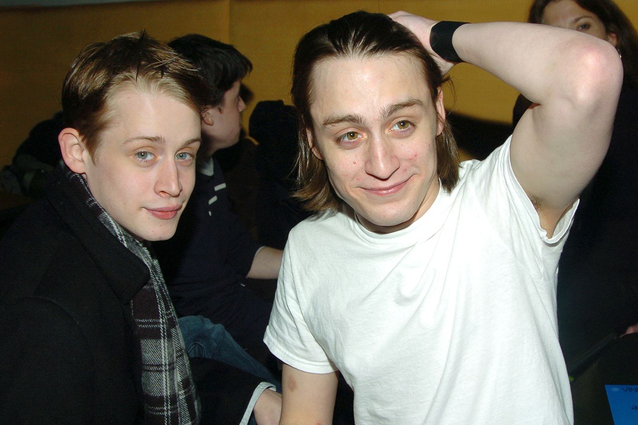 Macaulay Culkin (left) joins his brother, Kieran, at LINK Restaurant for the opening night party for