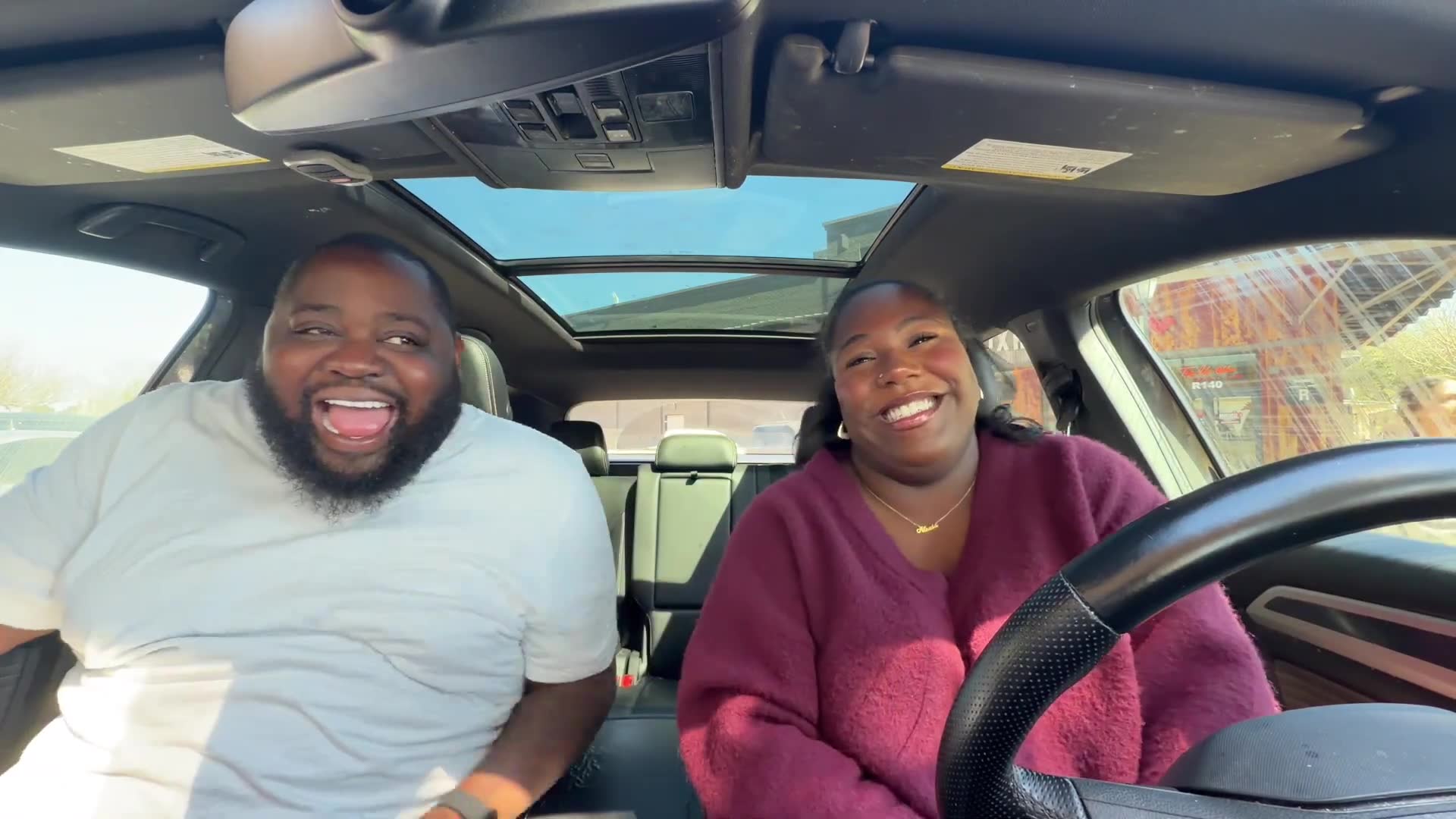 Husband's reaction to the fiery Houston chicken challenge