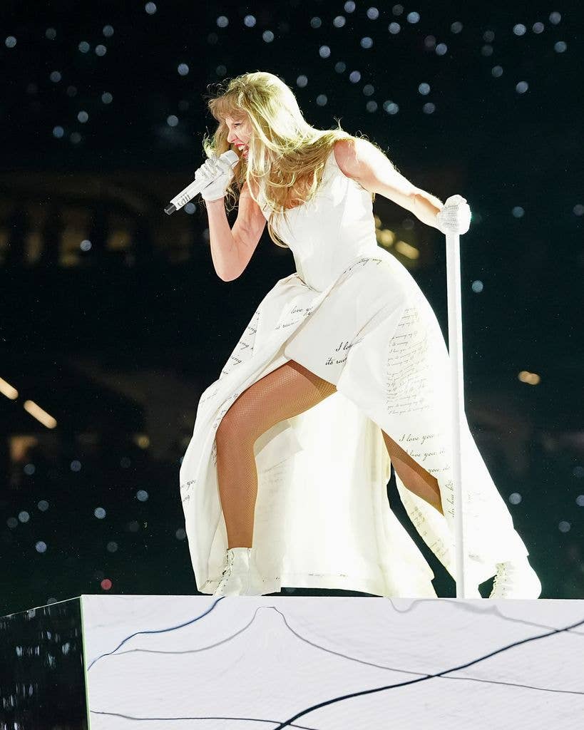 Taylor Swift white dress eras tour