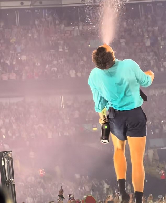 Last month, Harry collapsed on the stage at London's Wembley Stadium after reportedly choking on water