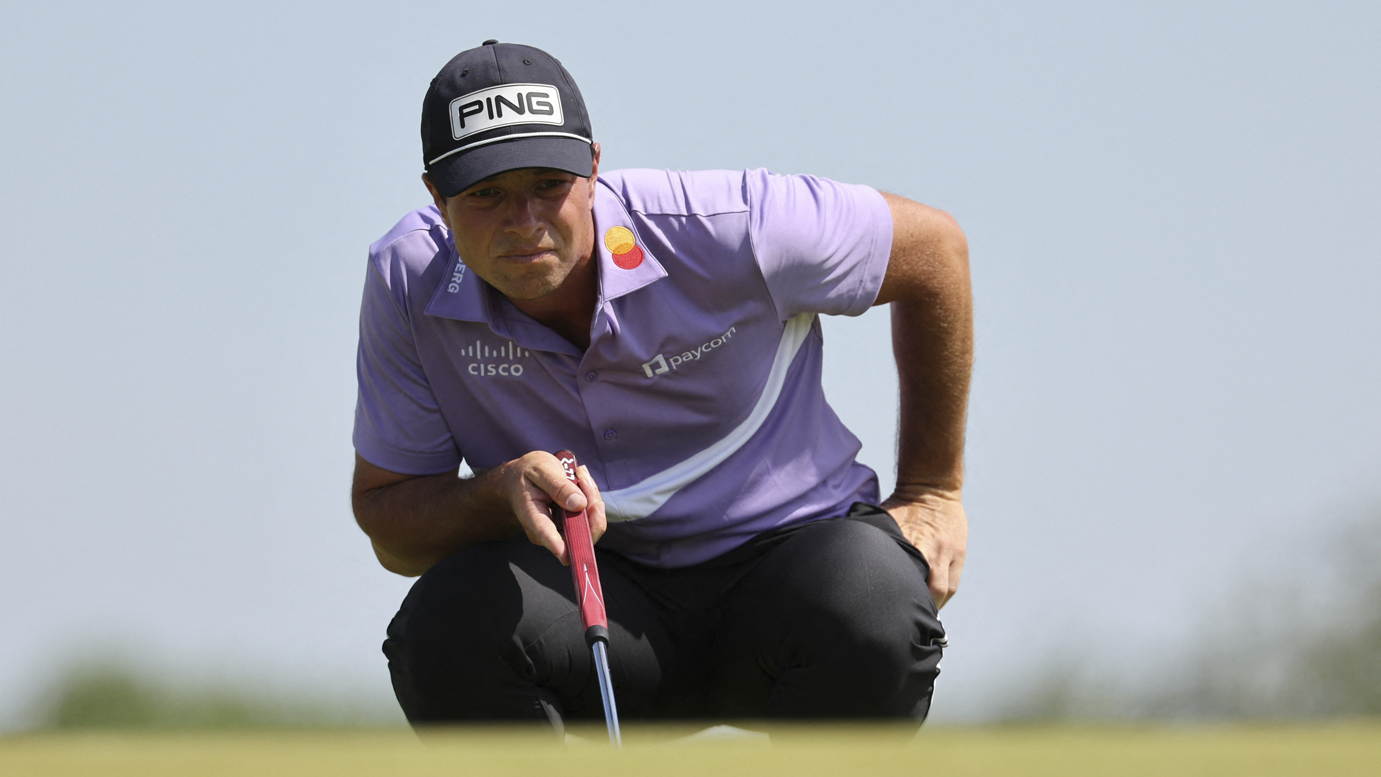 Viktor Hovland during the first round of the 2026 Open.