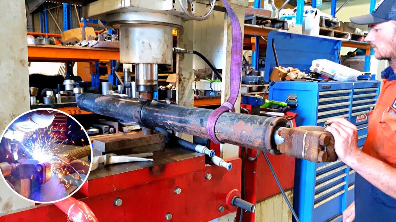 Restoring a D8 dozer component