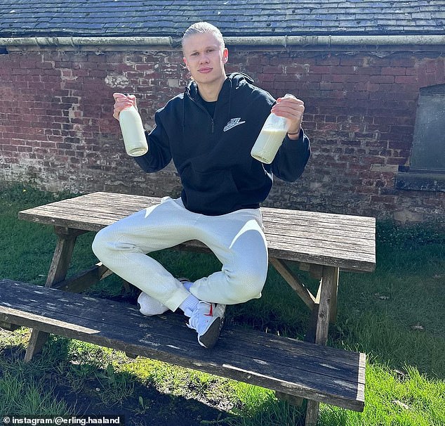 There's also plenty of milk in Haaland's diet, which he has called his 'magic potion' for success
