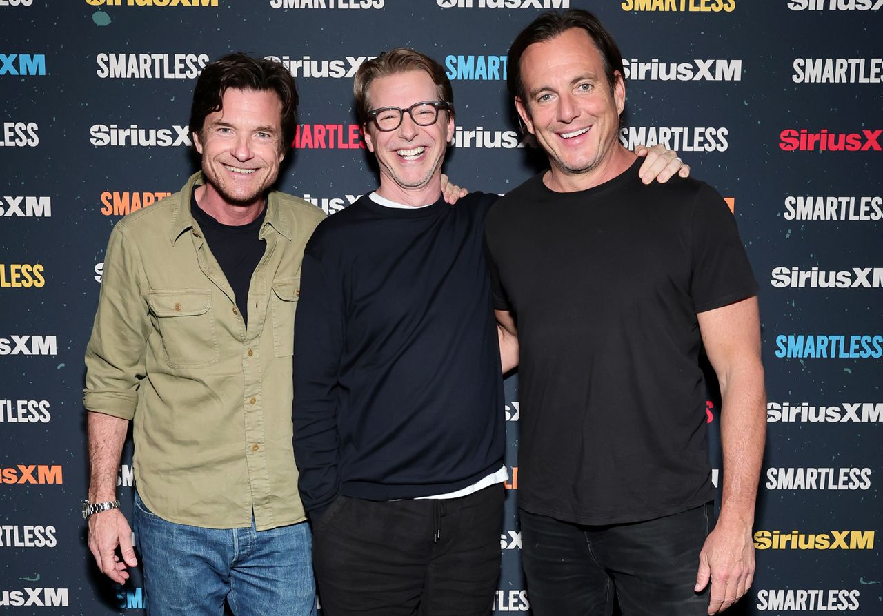 Jason Bateman, Sean Hayes and Will Arnett attend SiriusXM Presents SmartLess Live with Special Guest John Mayer at AVALON Hollywood on June 12, 2025 in Los Angeles, California.