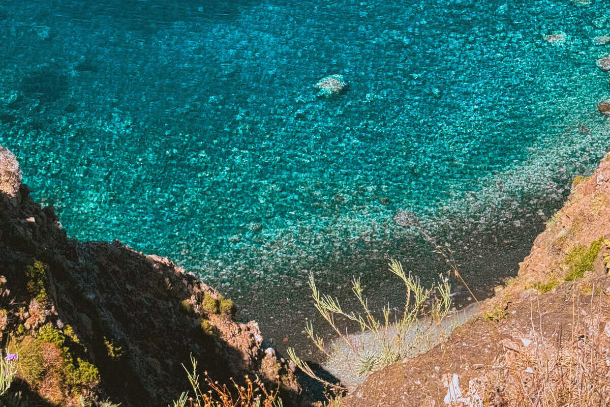 Turquoise Seas Below Scauri, Pantelleria, Italy