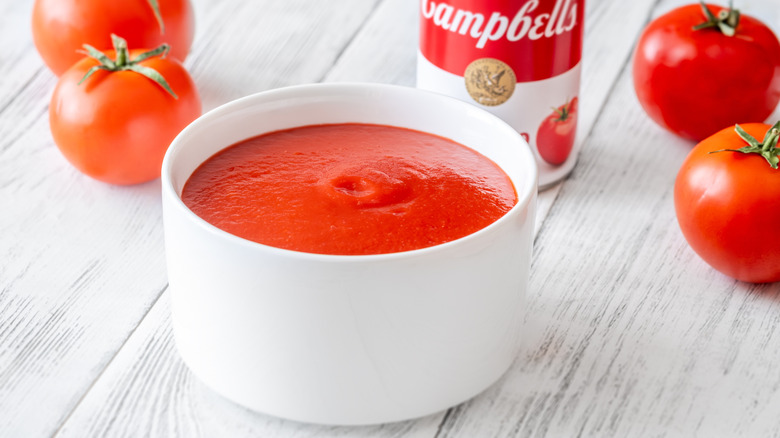 Bowl of Campbell's Condensed Tomato Soup.