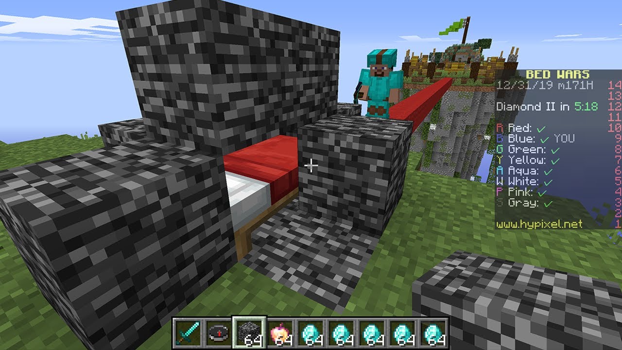 Minecraft Bedwars but I secretly used creative mode
