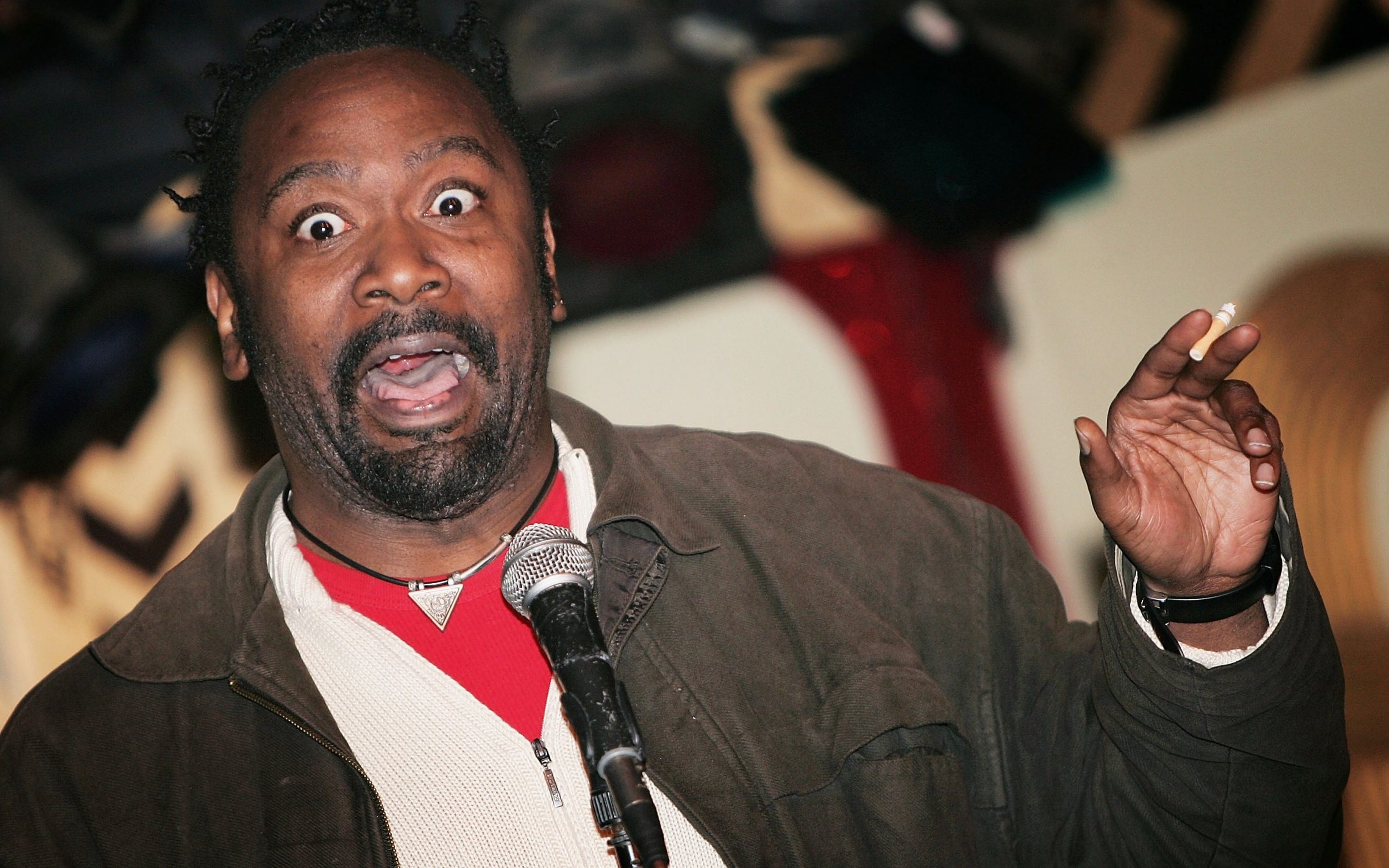 Reginald D Hunter has lived in the UK since 1997 (pictured in 2004 at a gig in London)