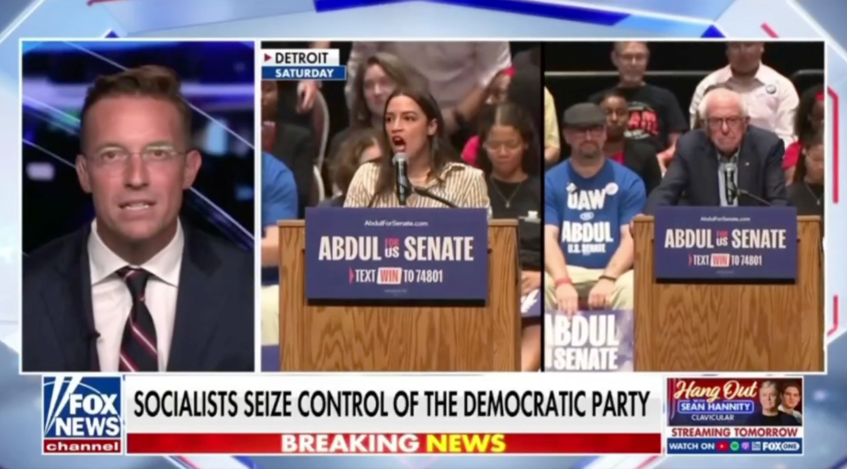 MAGA influencer Benny Johnson rips into AOC on Fox News over her sudden slip into emphatic southern speech (Benny Johnson/X)