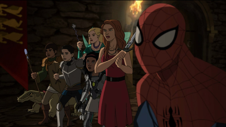 Spider-Man and Jessie prepare for battle in "Ultimate Spider-Man"