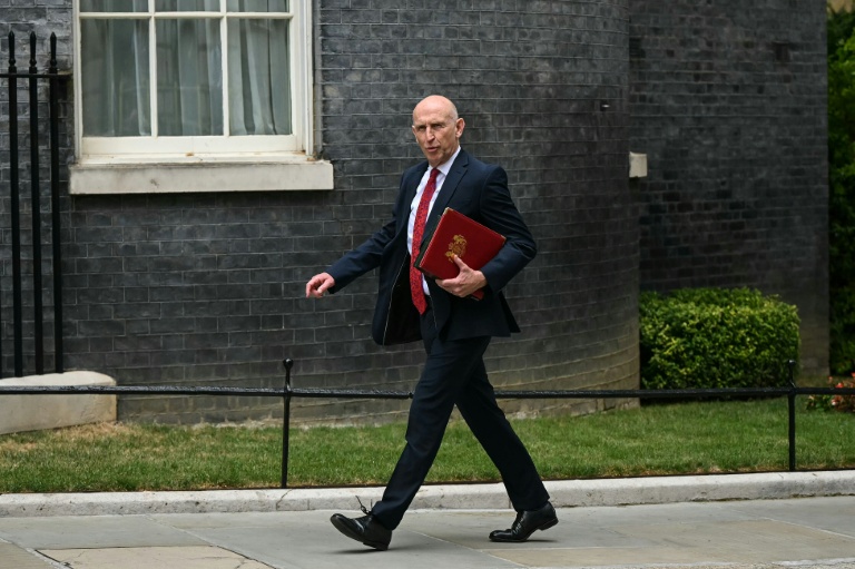 Britain's new Chancellor of the Exchequer John Healey arrives ahead of the first cabinet meeting, a day after Andy Burnham took over as prime minister