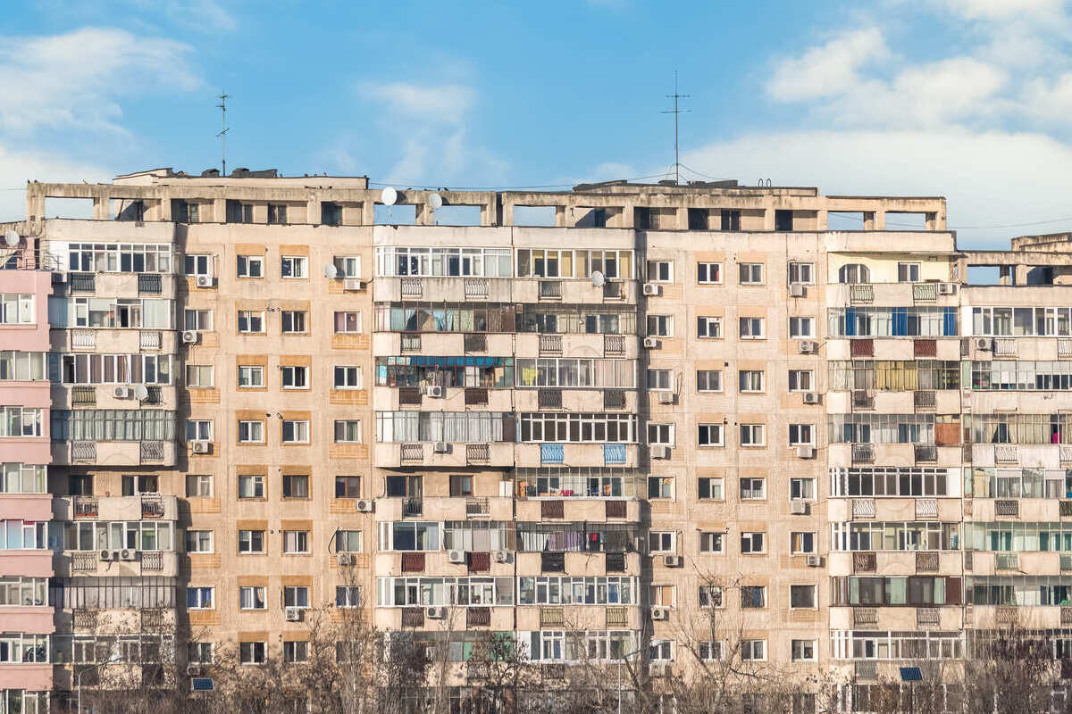 Communist Era Apartments In Bucharest, Romania